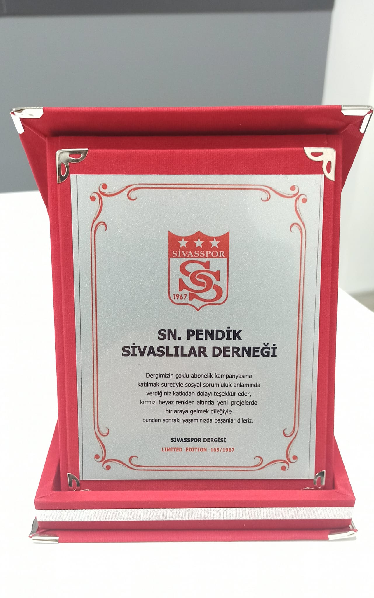 Sivasspor’a Gönderdikleri Hediyeleri İçin Teşekkür Ederiz.